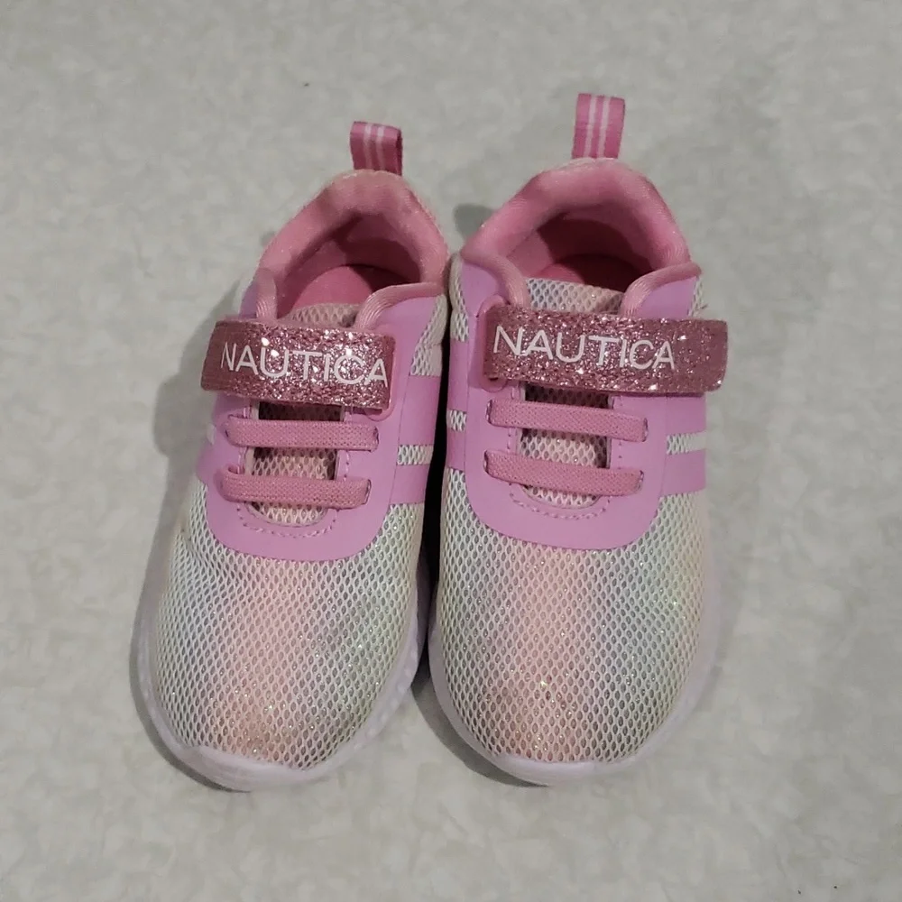 Nautica Pastel Rainbow Towhee Little Girls Sneakers Shoes‎ Sz 8